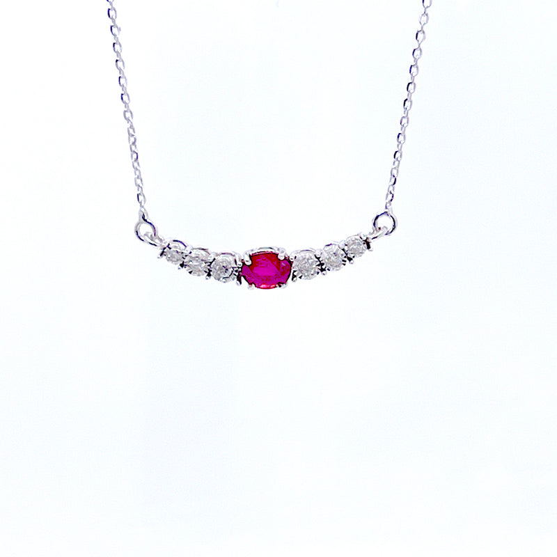 COLLANA MEZZA VERETTA RUBINI