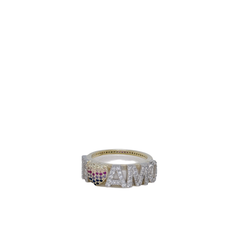 ANELLO TI AMO MULTICOLOR LISCIO