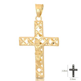 CROCE TRAFORATA CON CRISTO ORO GIALLO