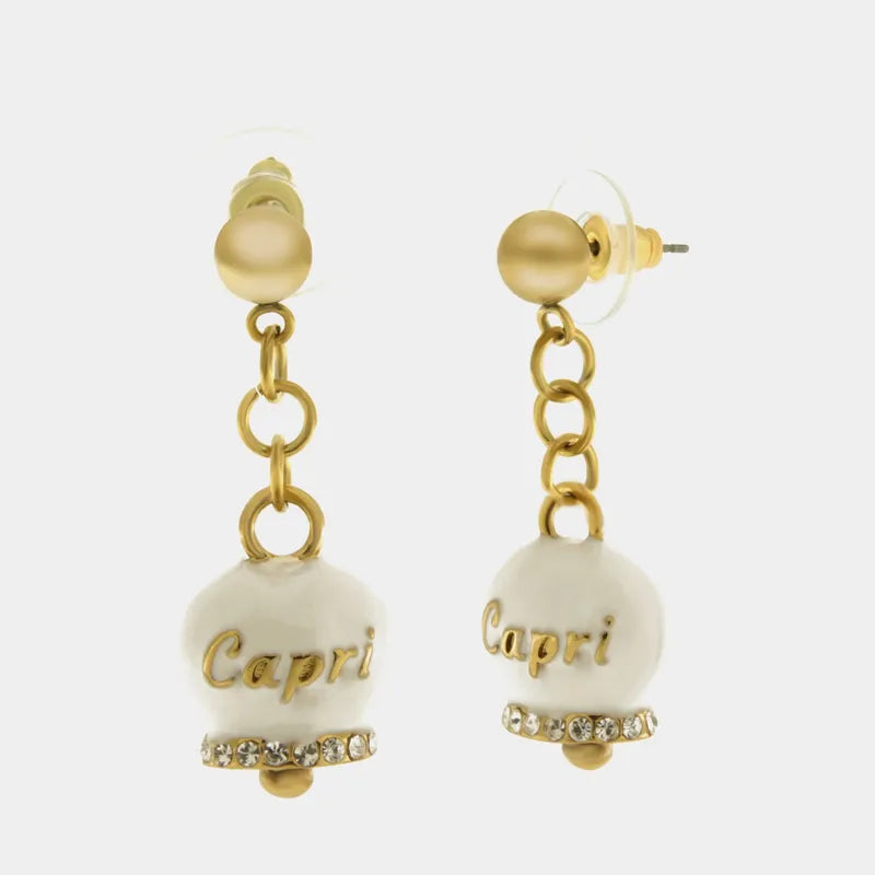 ORECCHINI CAPRI ORO E BIANCO