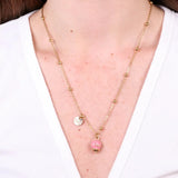 COLLANA CAPRI ROSA E ORO