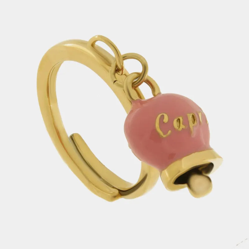 ANELLO CAPRI ORO E  ROSA
