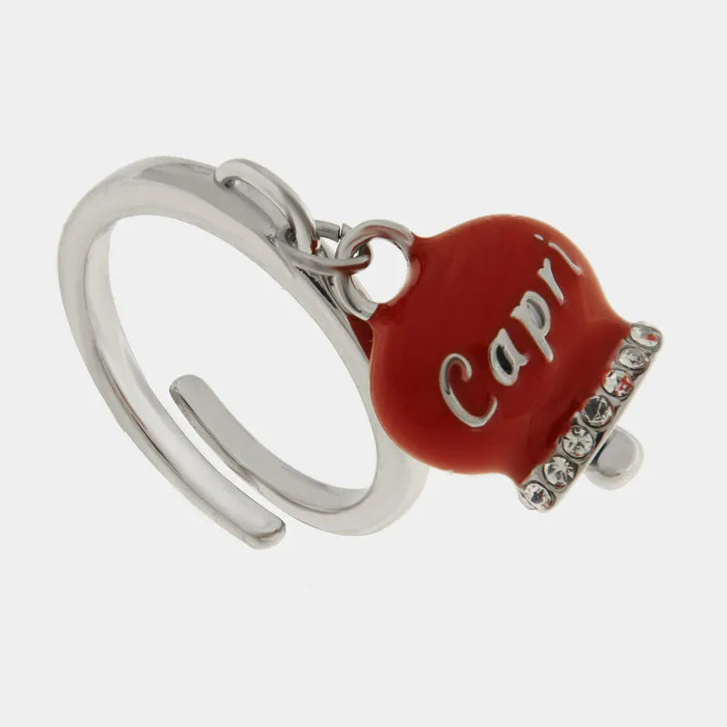 ANELLO CAPRI ROSSO BIG