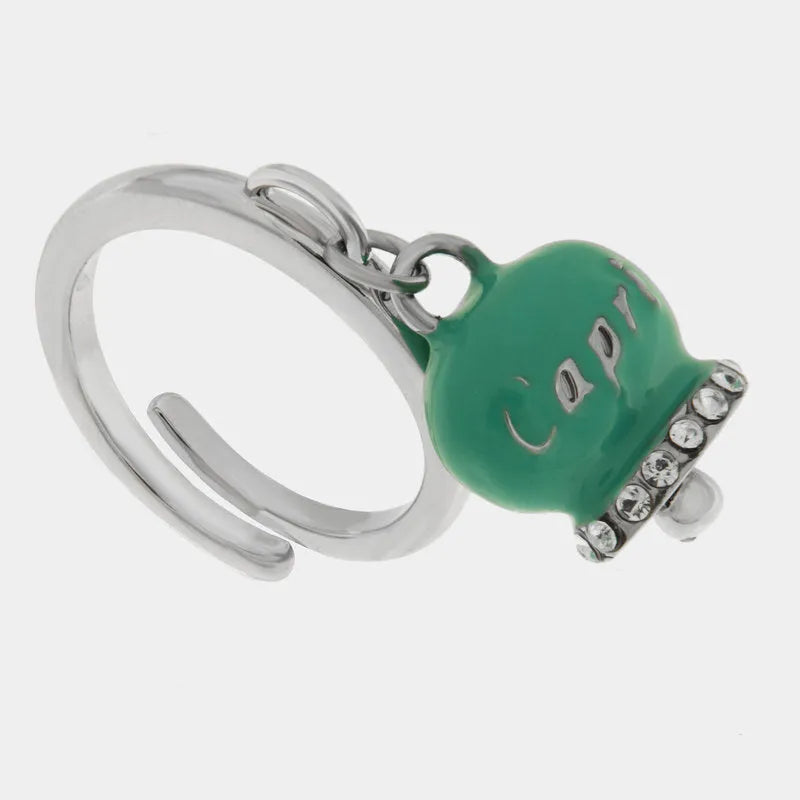 ANELLO CAPRI VERDE ACQUA BIG