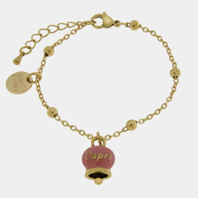 BRACCIALE CAPRI ORO E ROSA