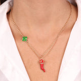 COLLANA CORNO PORTAFORTUNA