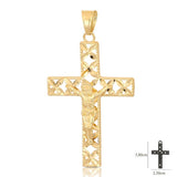 CROCE TRAFORATA CON CRISTO ORO GIALLO