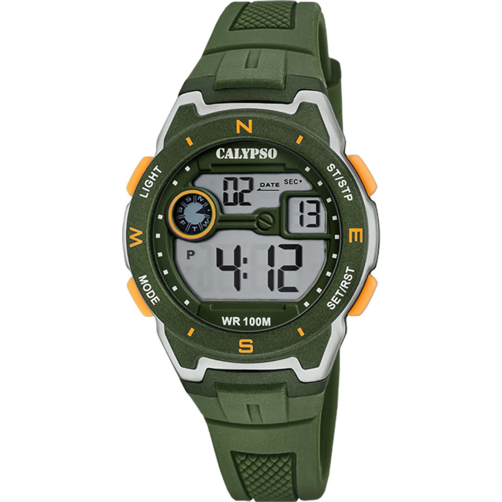 Calypso Orologio Digitale Al Quarzo Unisex K5804/4, Grigio, Cinturino In Plastica, 10 ATM Impermeabile