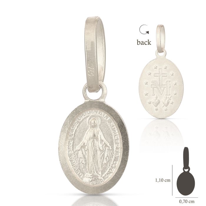MEDAGLIA CON MODANNA MIRACOLOSA SENZA PIETRE