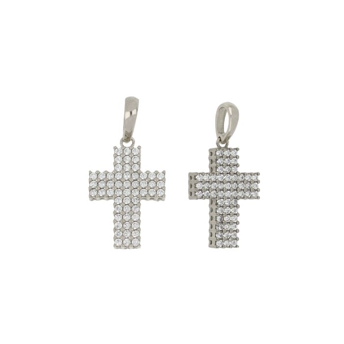 CROCE CON ZIRCONI 3 FILE DI ZIRCONI