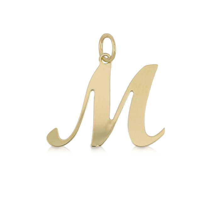 PENDENTE LETTERA IN CORSIVO M