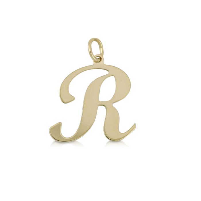 PENDENTE LETTERA IN CORSIVO R