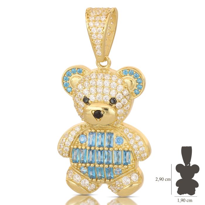 PENDENTE ORSO AZZURRO