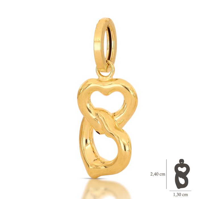 PENDENTE DOPPIO CUORE ELETTROFORMATO