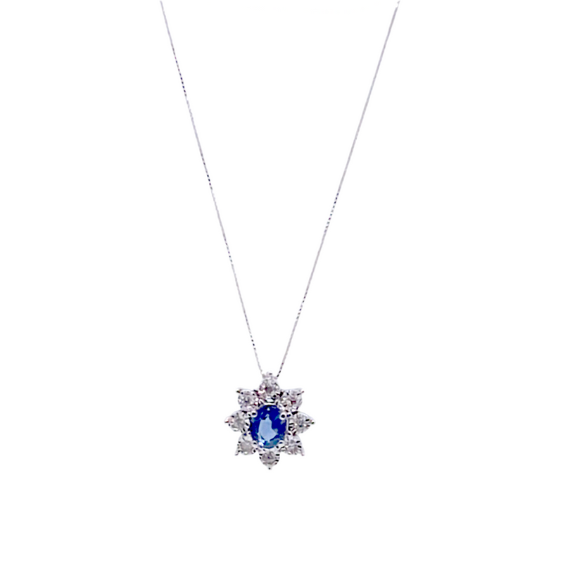 COLLANA FLOWER BLU