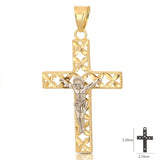 CROCE TRAFORATA CON CRISTO BICOLORE