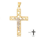 CROCE TRAFORATA CON CRISTO BICOLORE