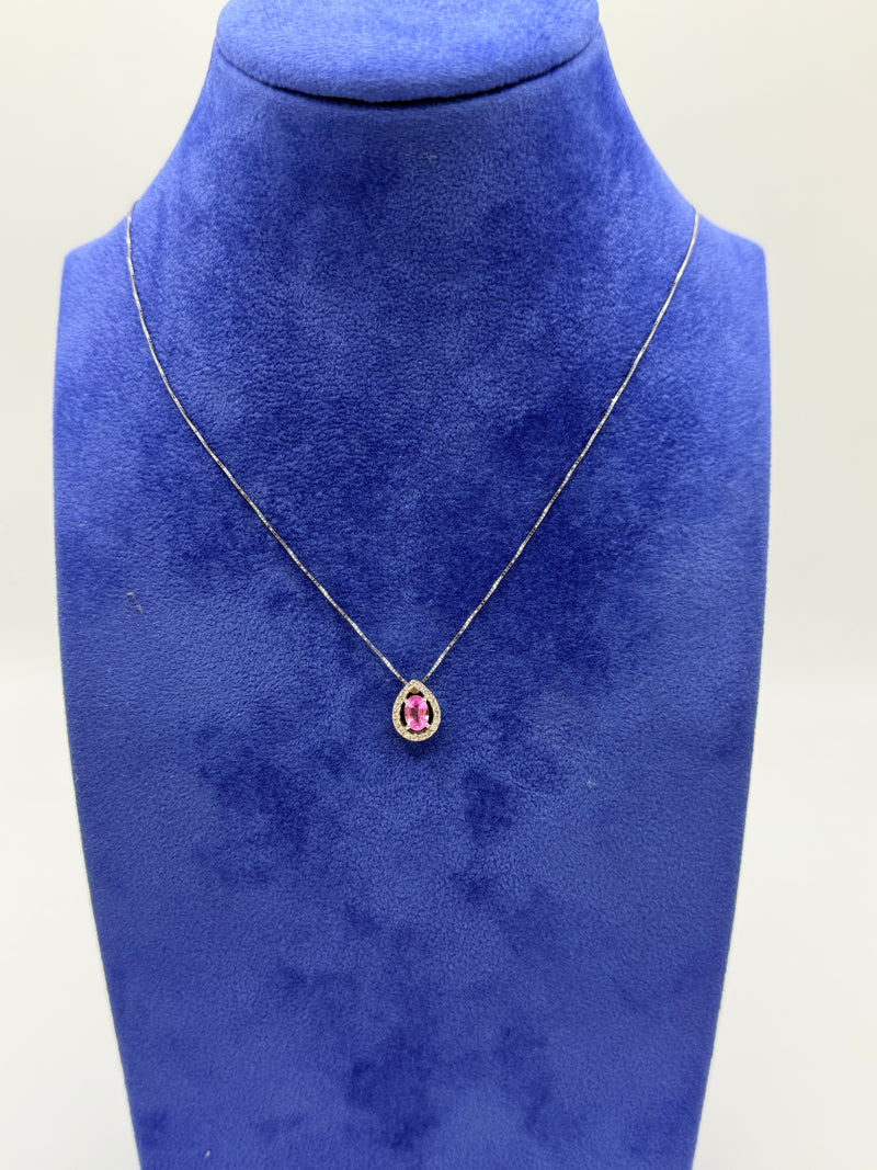 COLLANA GOCCIA CON ZAFFIRO