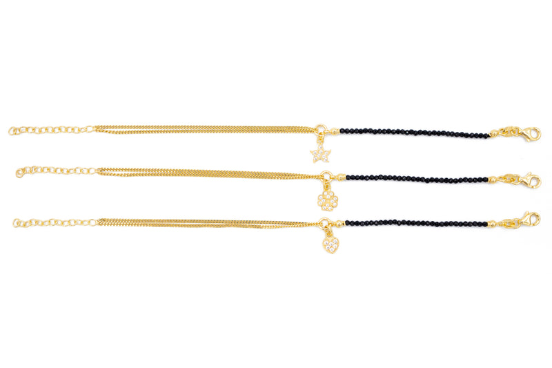 BRACCIALE CON PERLINE NERE