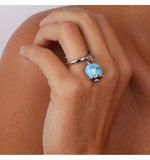ANELLO CAMPANELLA AZZURRO