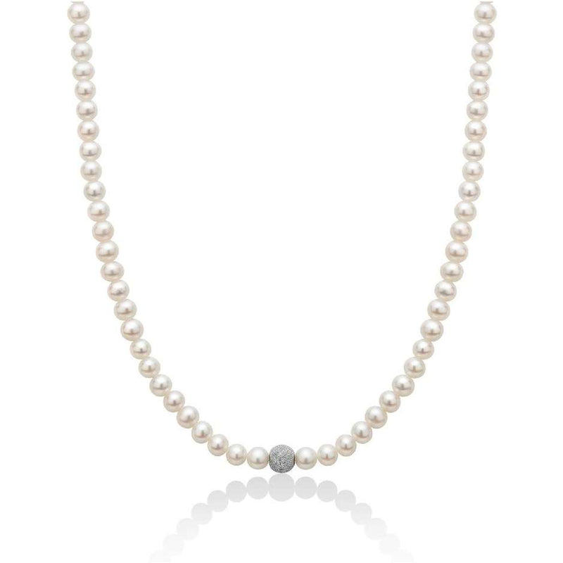 COLLANA DI PERLE ORIENTE E SFERE CENTRALI