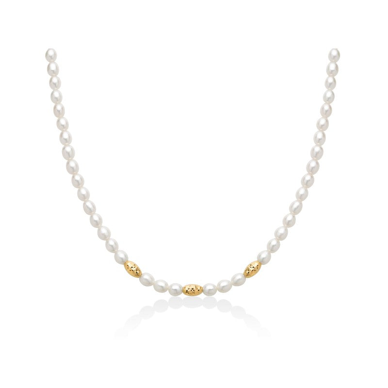 COLLANA PEPITE PERLE MILUNA