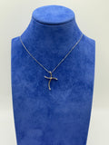COLLANA CON CROCE ONDULATA