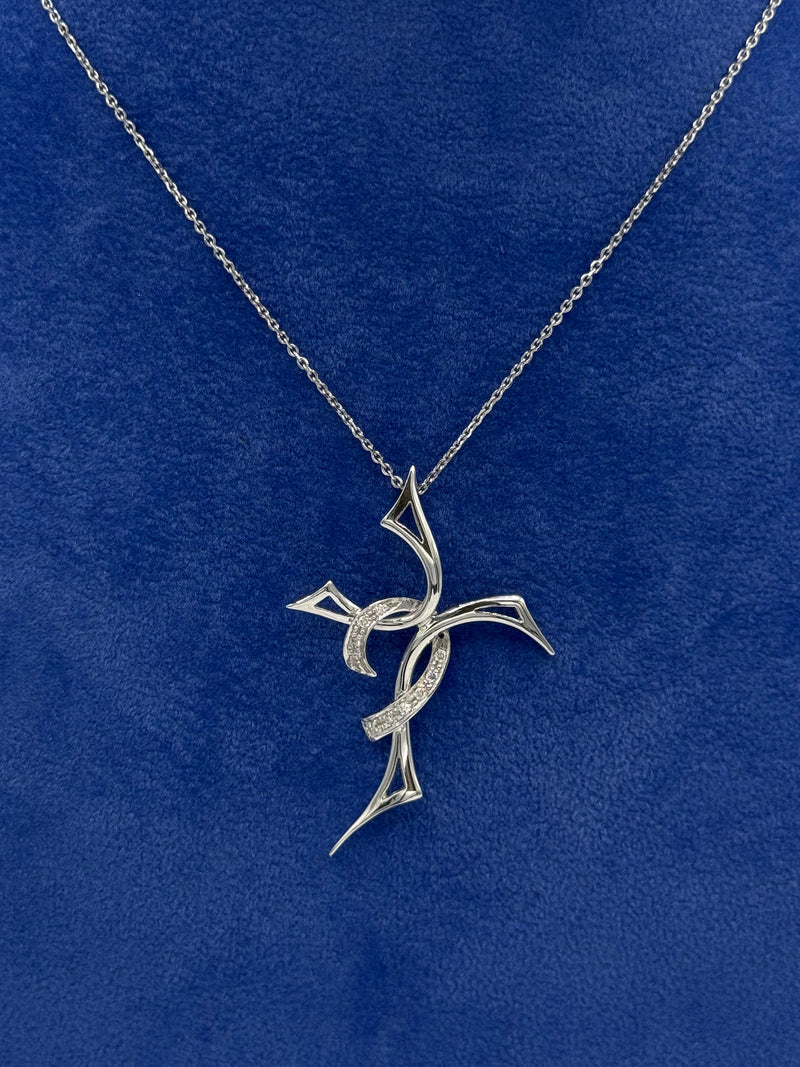 COLLANA CROCE INTRECCIATA