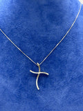 COLLANA CON CROCE ONDULATA