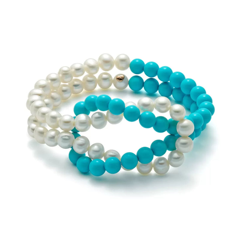 MILUNA BRACCIALE DONNA PERLE TURCHESI